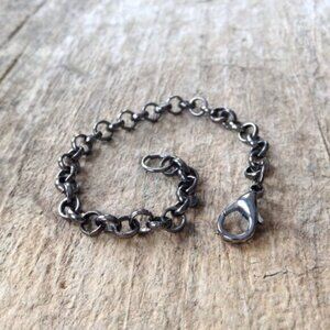 2 INCH Gunmetal Chain Extender, Necklace Chain Extension - 5mm thick